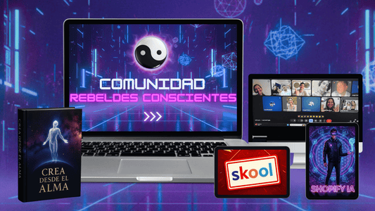 COMUNIDAD + CREA DESDE EL ALMA +  SKOOL + MENTORÍA EN VIVO